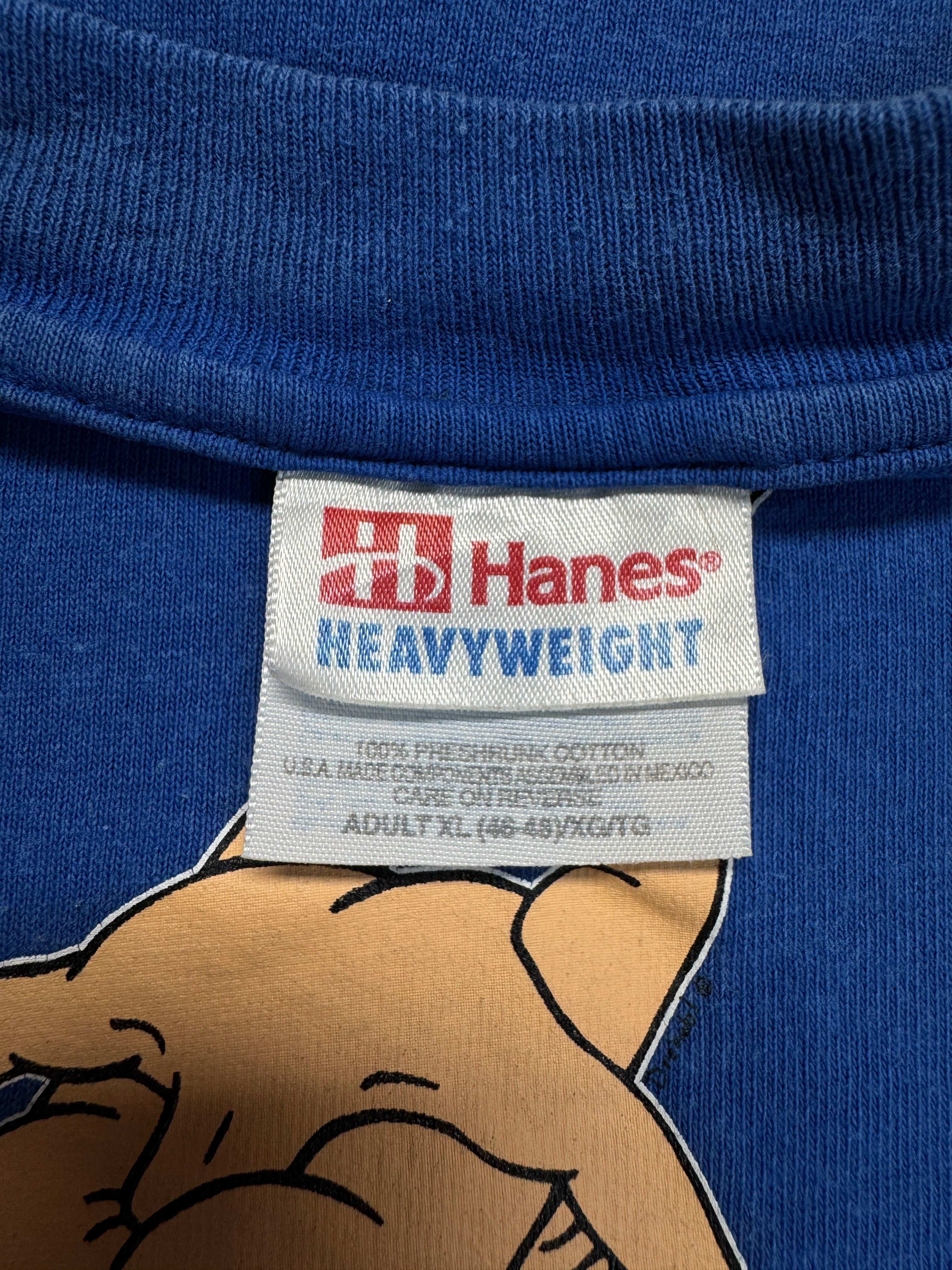 90s Hanes Shirt Asshead "Freedumb" Blau