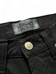 Vintage Versace Jeans Couture Stoffhose Damen Made In Italy Schwarz XS-S