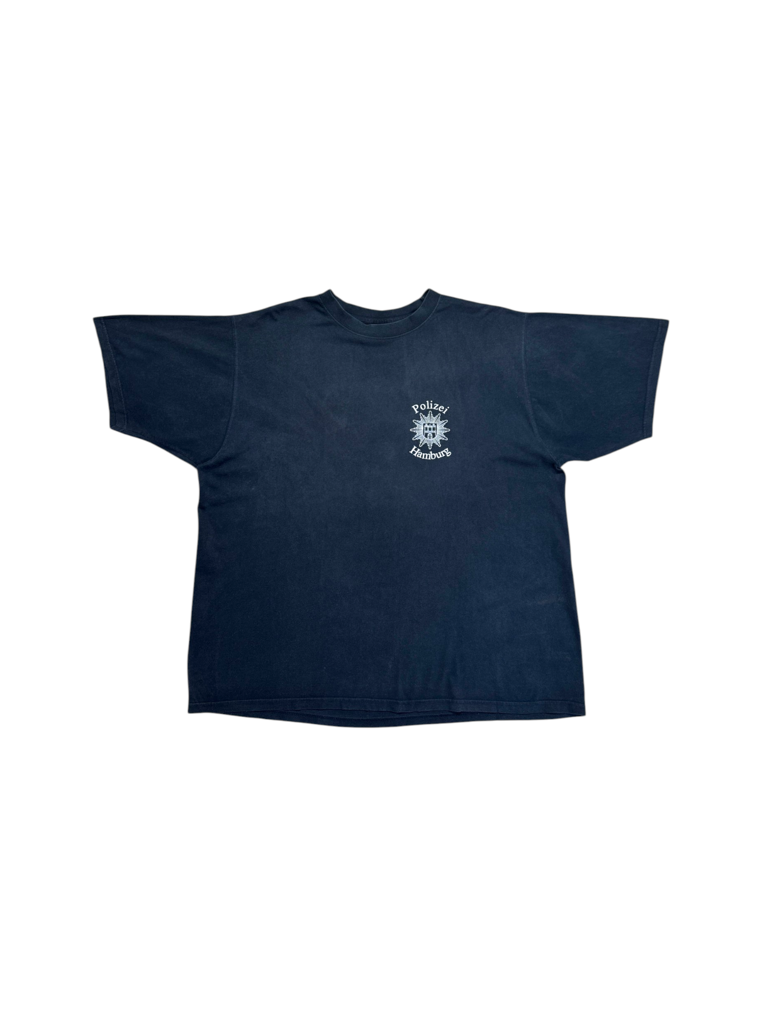 90s Polizei Hamburg Shirt Dunkelblau