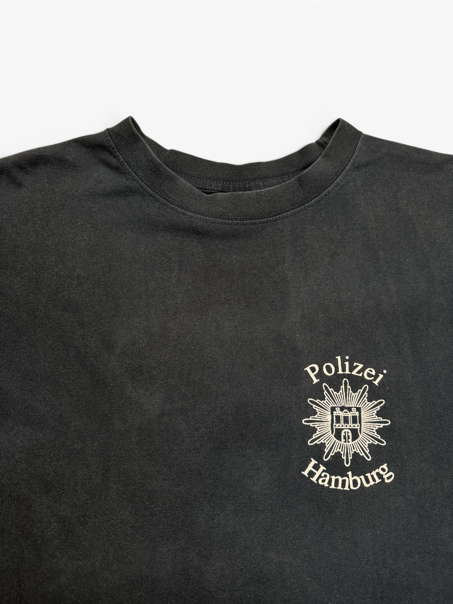 90s Polizei Hamburg Shirt Dunkelblau
