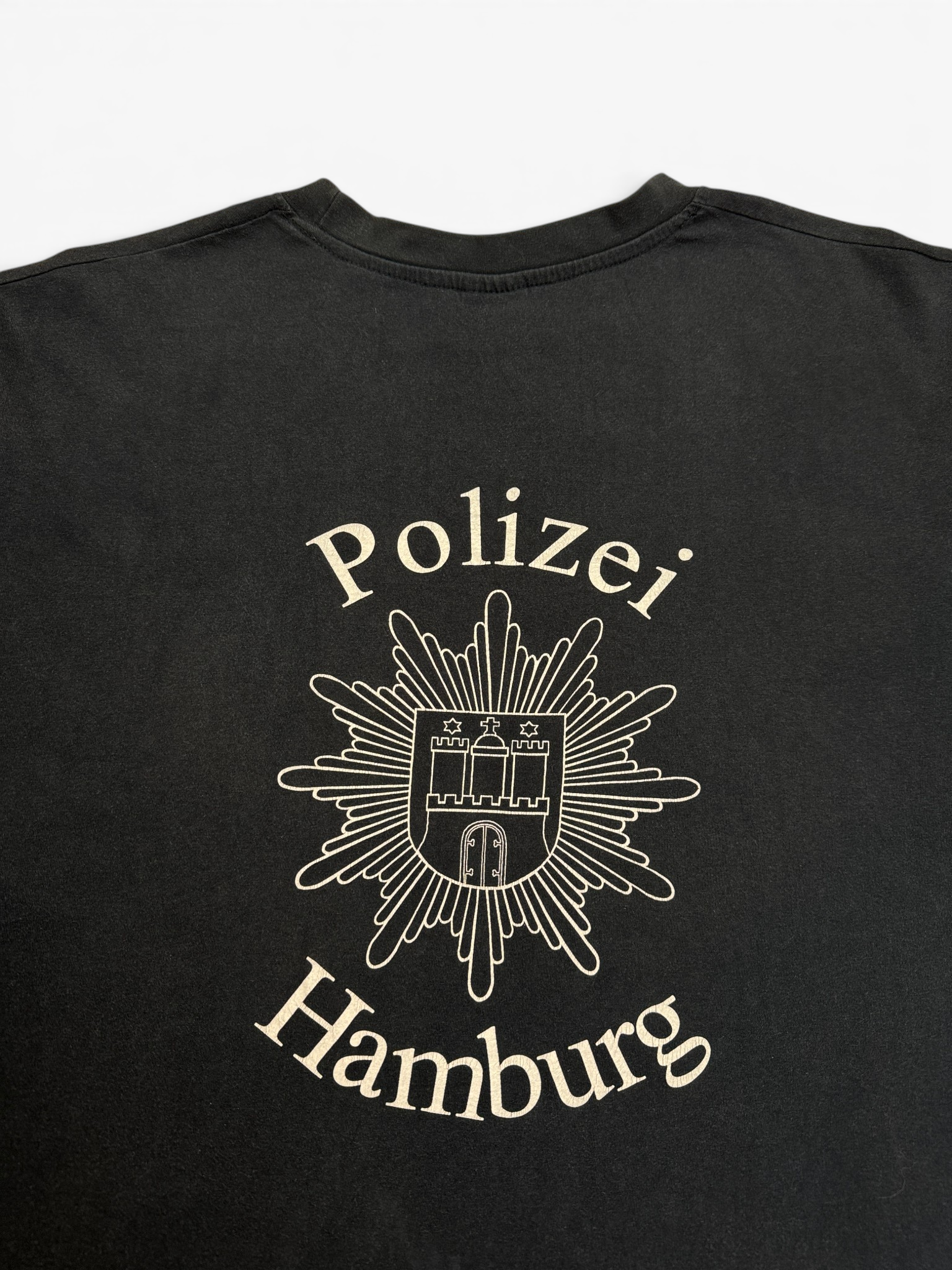 90s Polizei Hamburg Shirt Dunkelblau
