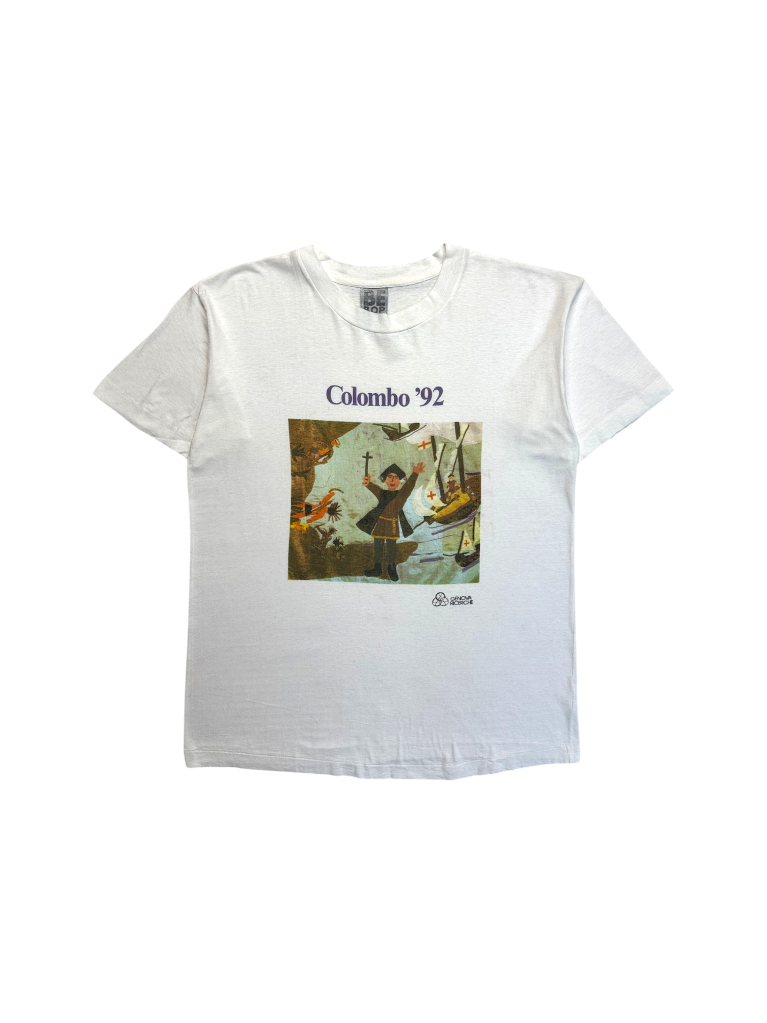 1992 History Shirt Colombo Genova Expo Single Stitch Weiß