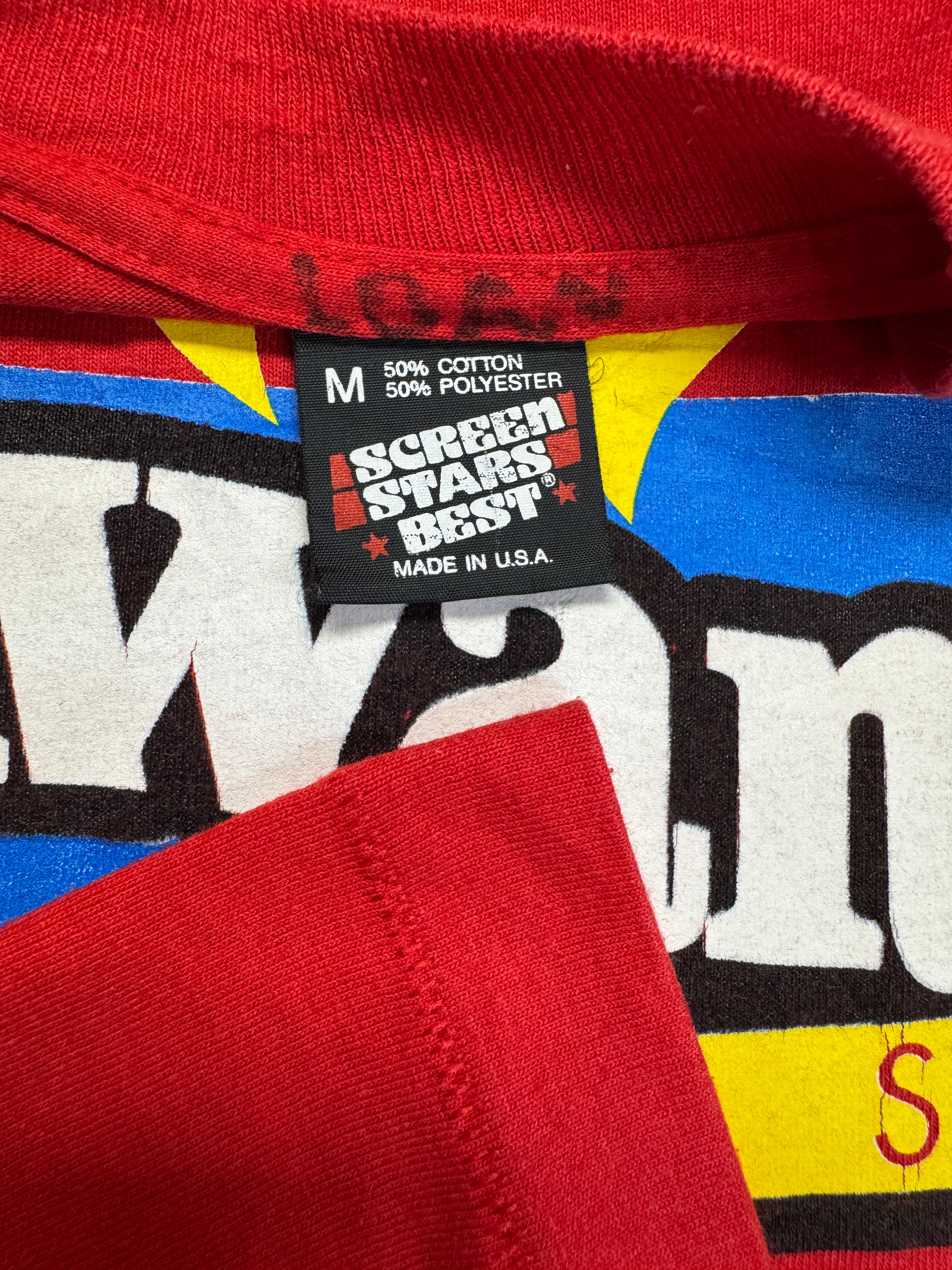90s Screen Stars Shirt Awana Club Single Stitch Made In USA Rot