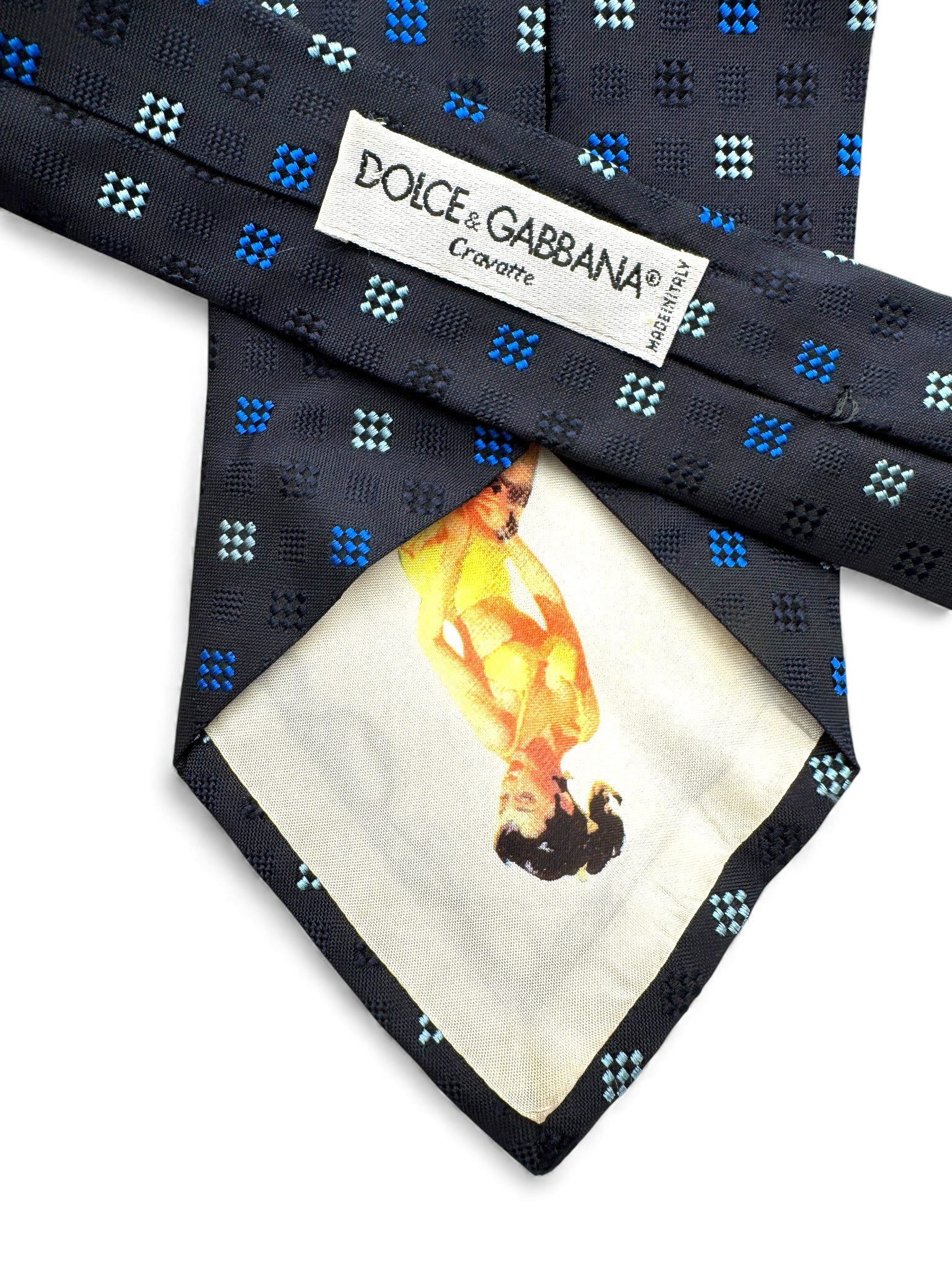 Dolce & Gabbana Krawatte Peekaboo Seide Made In Italy Blau