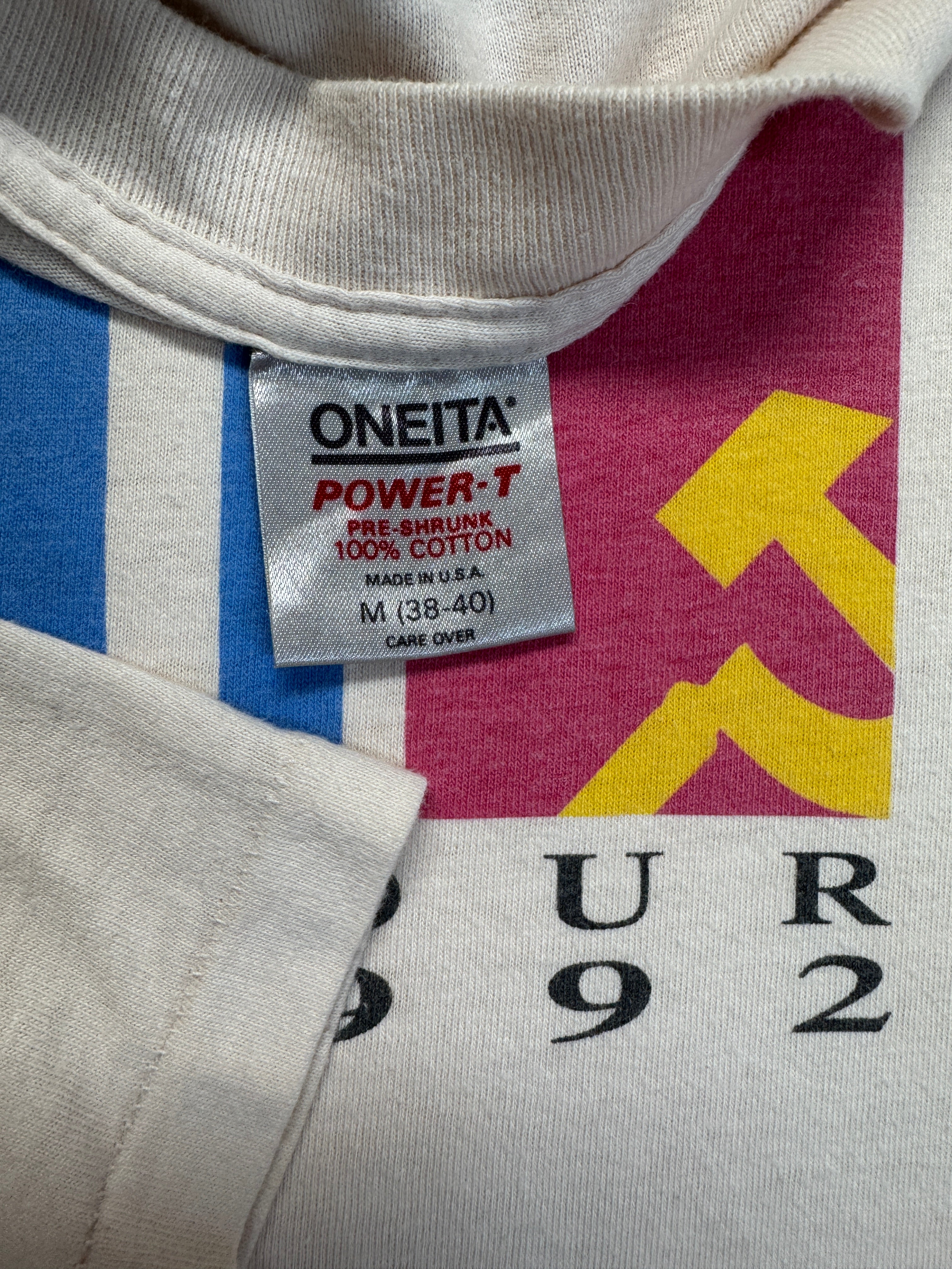 1992 Oneita Shirt "Pride Of Baltimore II World Tour" Single Stitch Made In USA Weiß