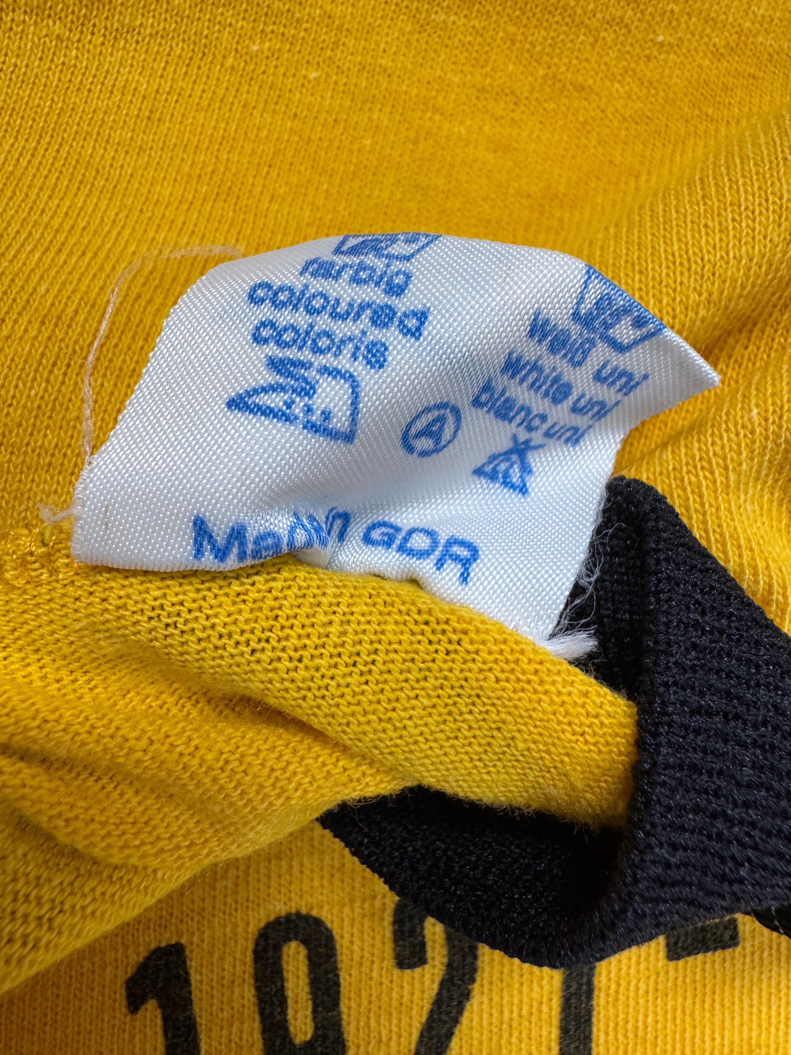 1987 DDR Ringer Shirt „Erzgebirgsexpedition 1927-1987 Dresden-Aue“ Gelb
