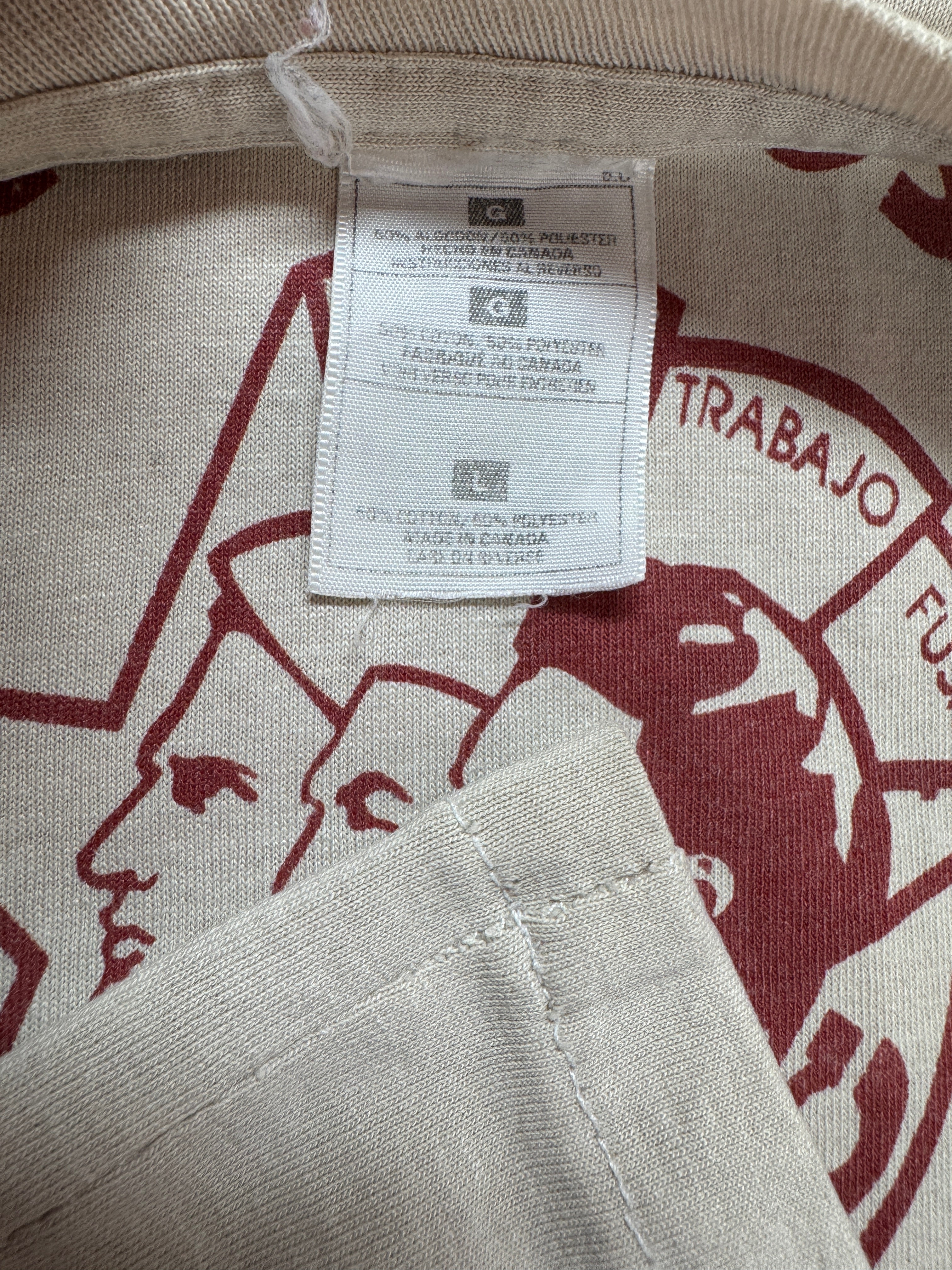 90s Fruit Of The Loom Shirt Cuba UJC Creemos En Los Jovenes Single Stitch Made In Canada Beige