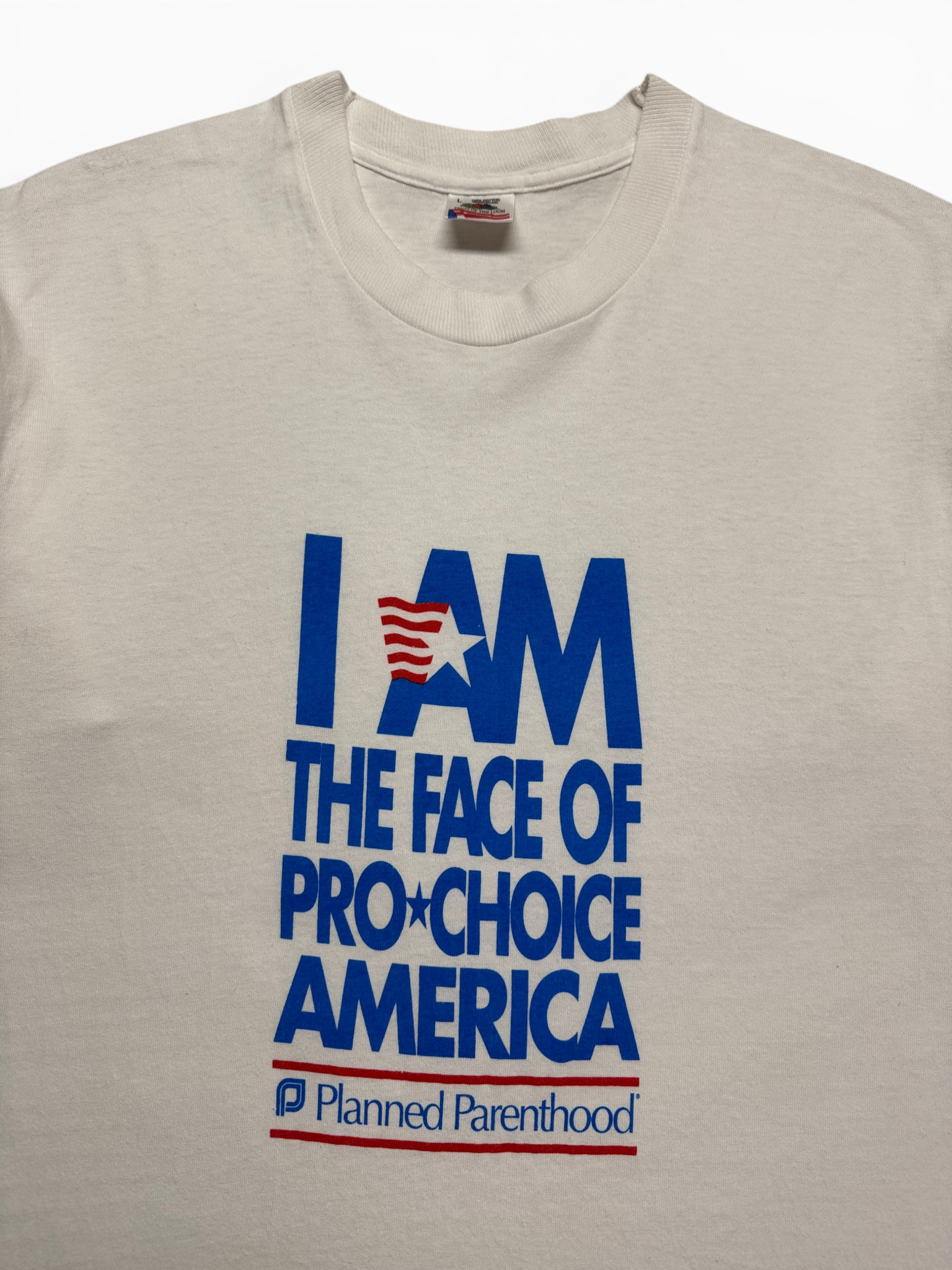 90s Fruit Of The Loom Shirt Planned Parenthood Pro Choice America Made In USA Single Stitch Weiß