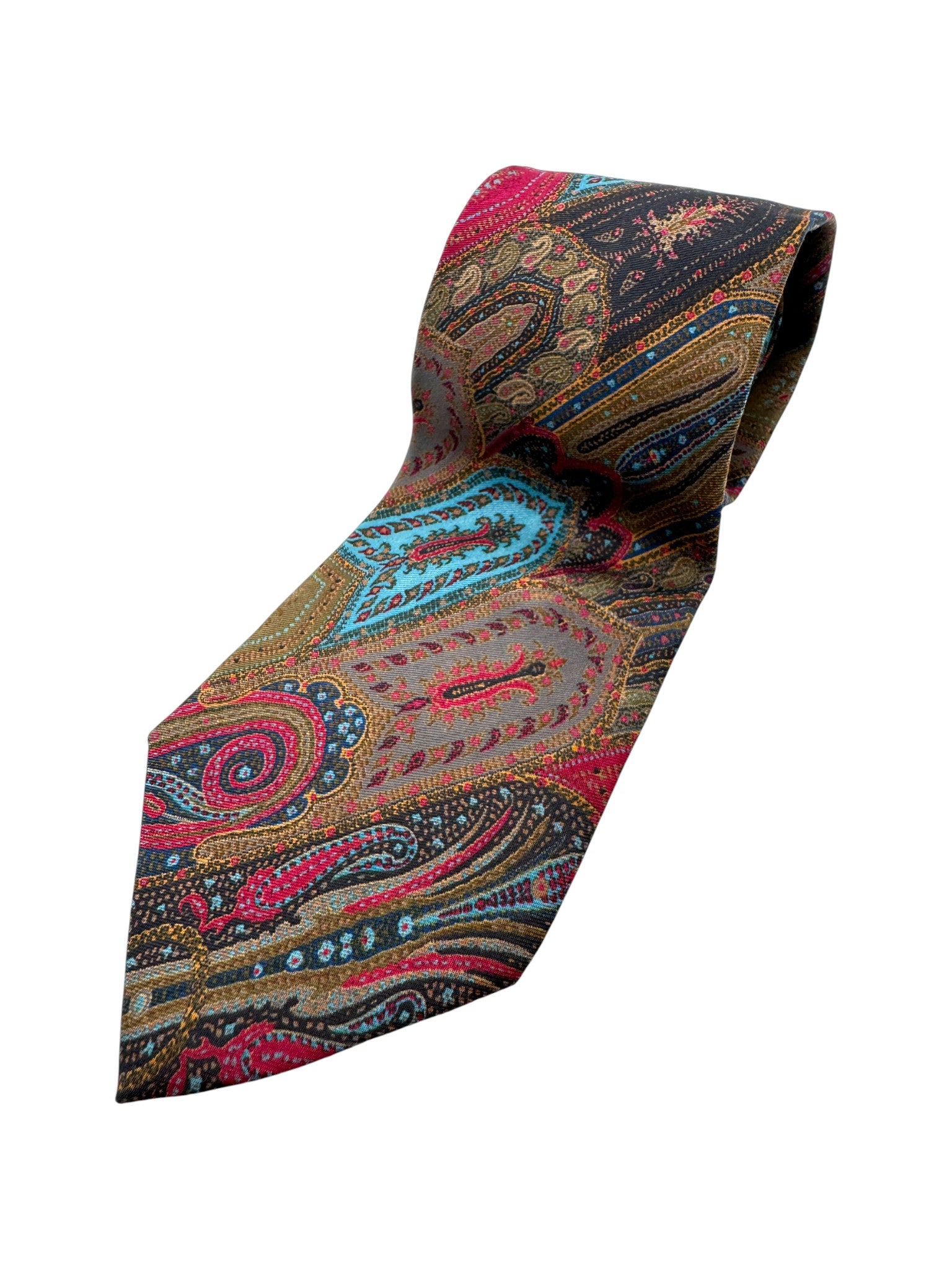 80s Givenchy Krawatte By Lenius Hamburg Ornamental Kashmir Paisley Seide Made In Italy Bunt