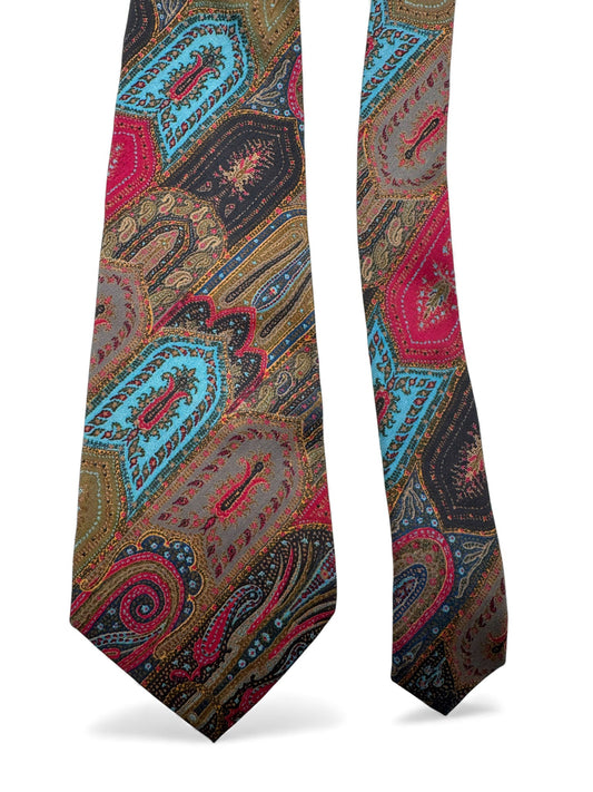 80s Givenchy Krawatte By Lenius Hamburg Ornamental Kashmir Paisley Seide Made In Italy Bunt