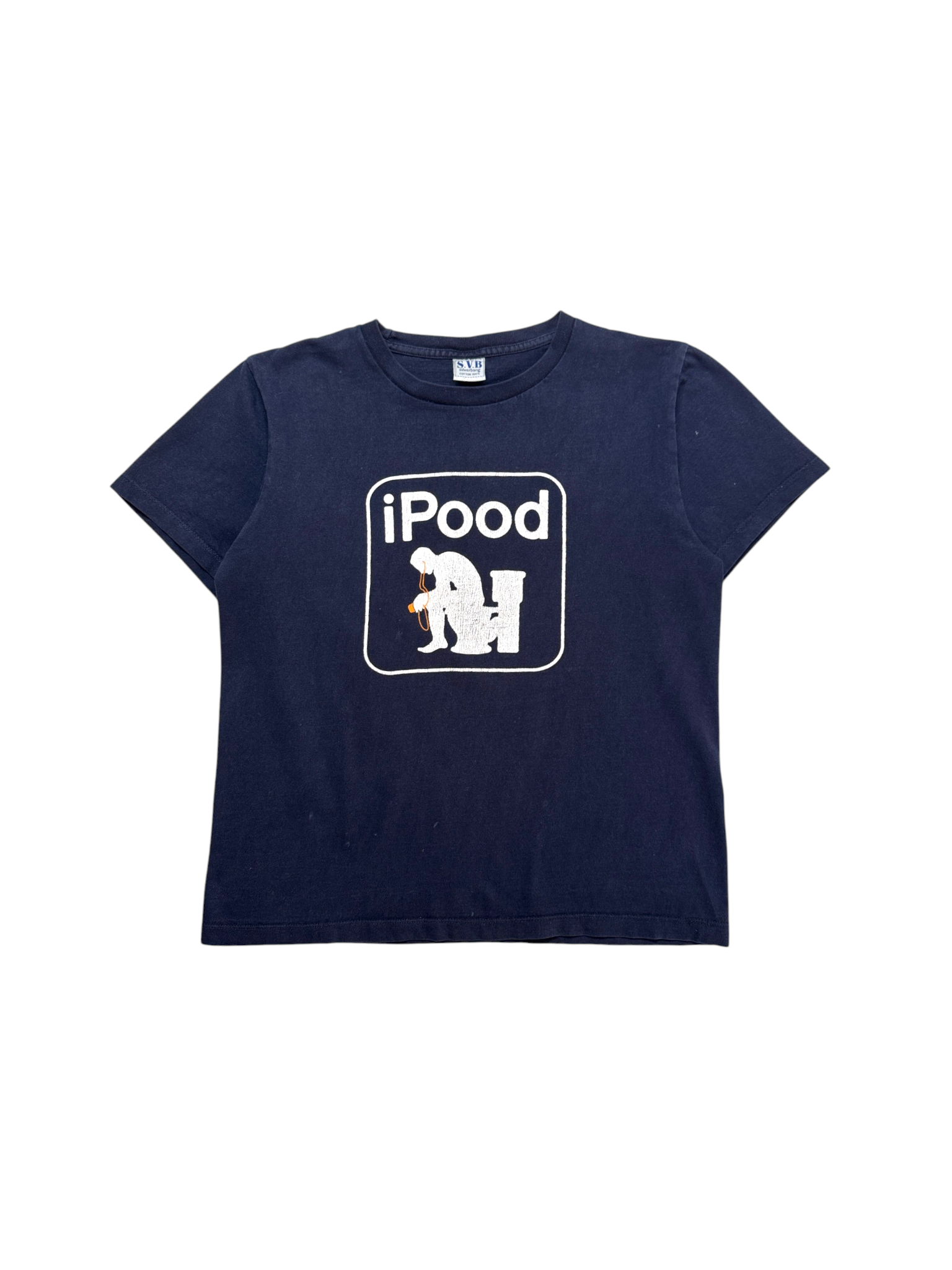 00s Fun Shirt "iPood" Apple Parodie Schwarz