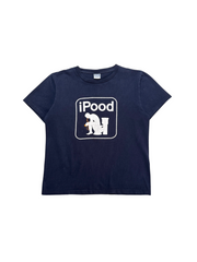 00s Fun Shirt "iPood" Apple Parodie Schwarz