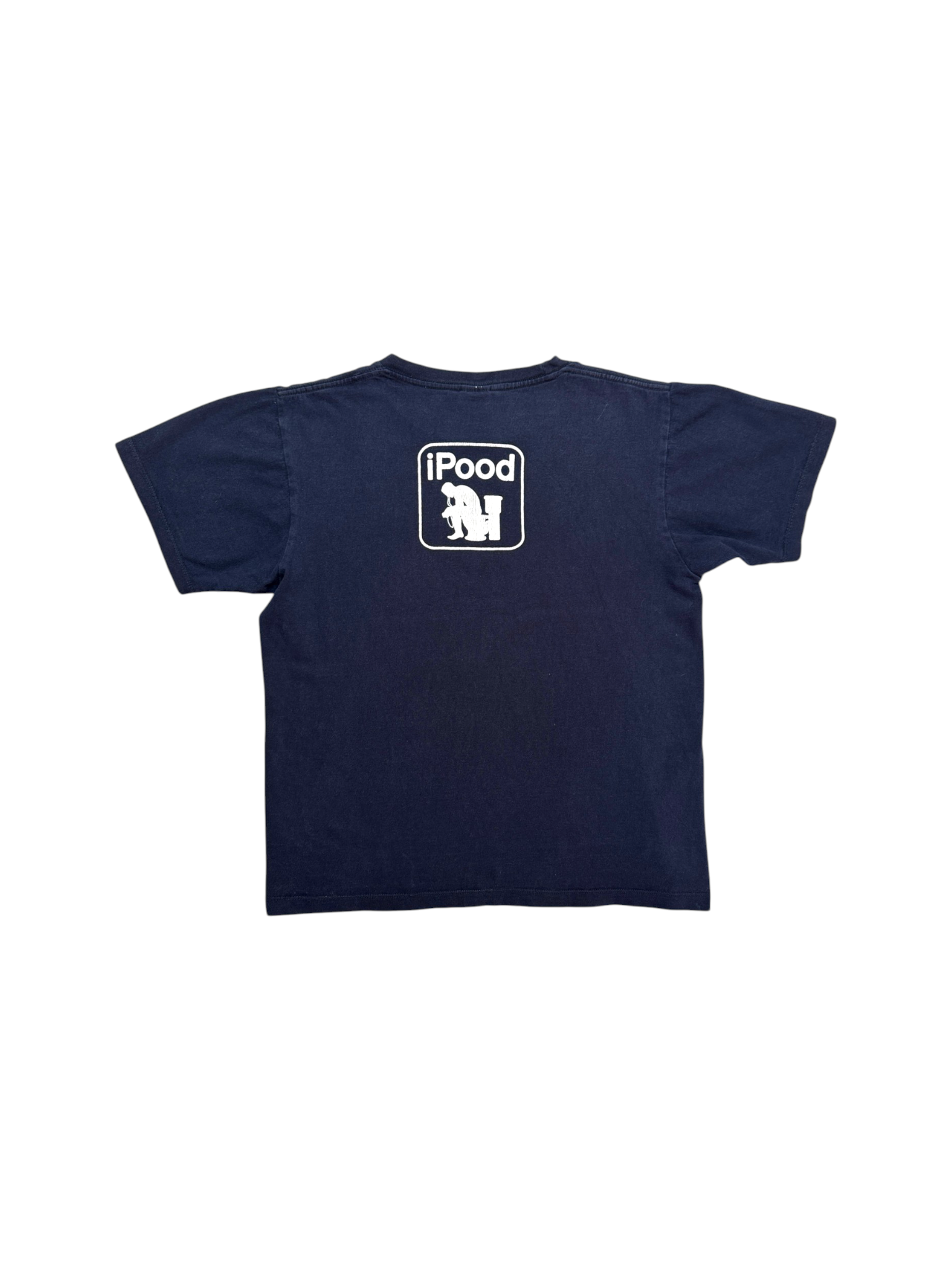 00s Fun Shirt "iPood" Apple Parodie Schwarz