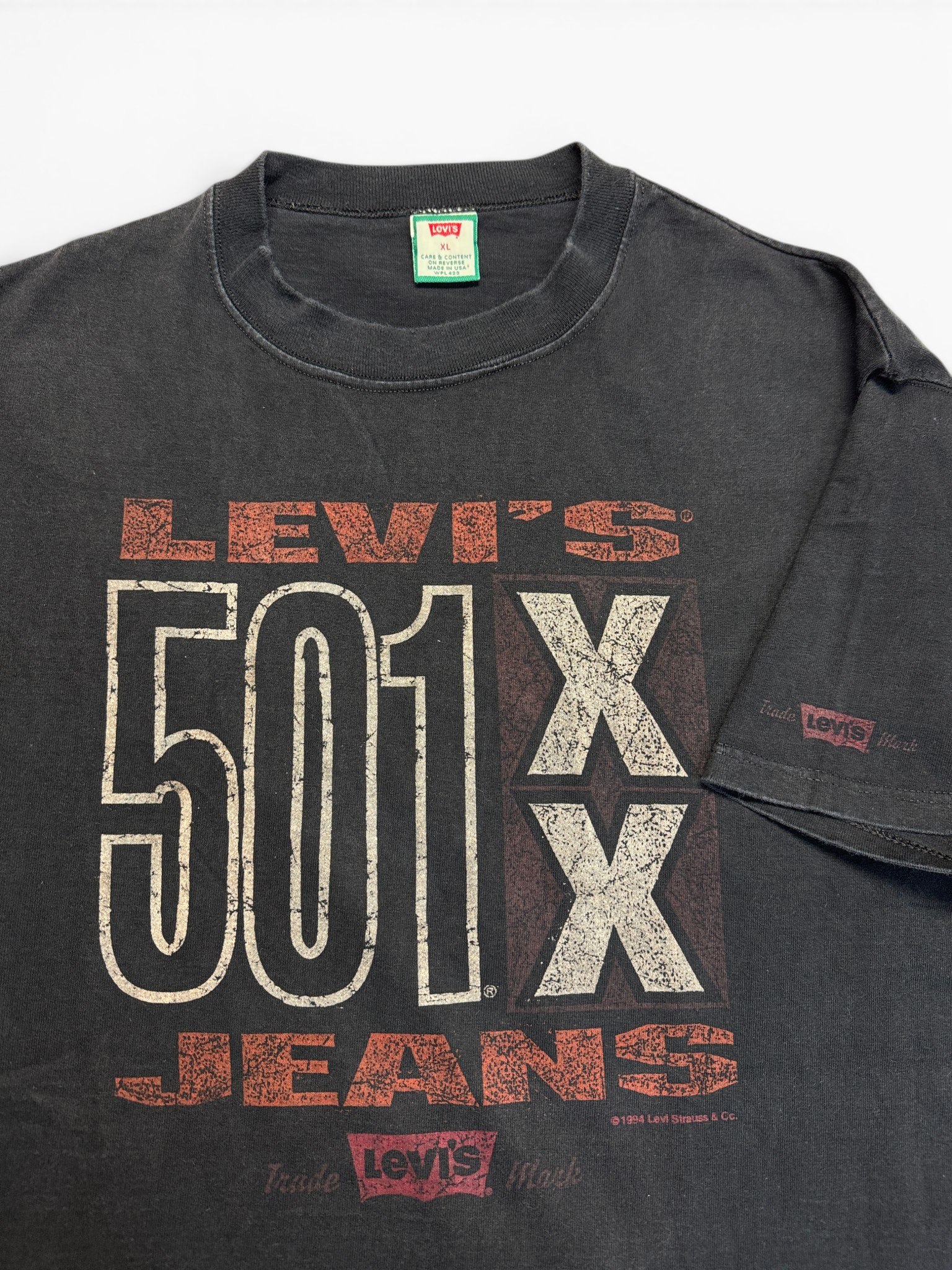 1994 Levis Shirt 501xx Jeans Made In USA Schwarz