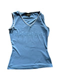 Vintage Fendi Top Damen Mit Spellout Made In Italy Hellblau 38