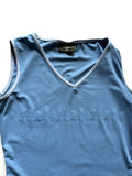 Vintage Fendi Top Damen Mit Spellout Made In Italy Hellblau 38