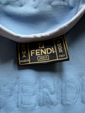 Vintage Fendi Top Damen Mit Spellout Made In Italy Hellblau 38