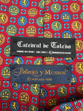 1996 Museumskrawatte Catedral de Toledo Palacios y Museos Seide Made In Italy Rot Bunt