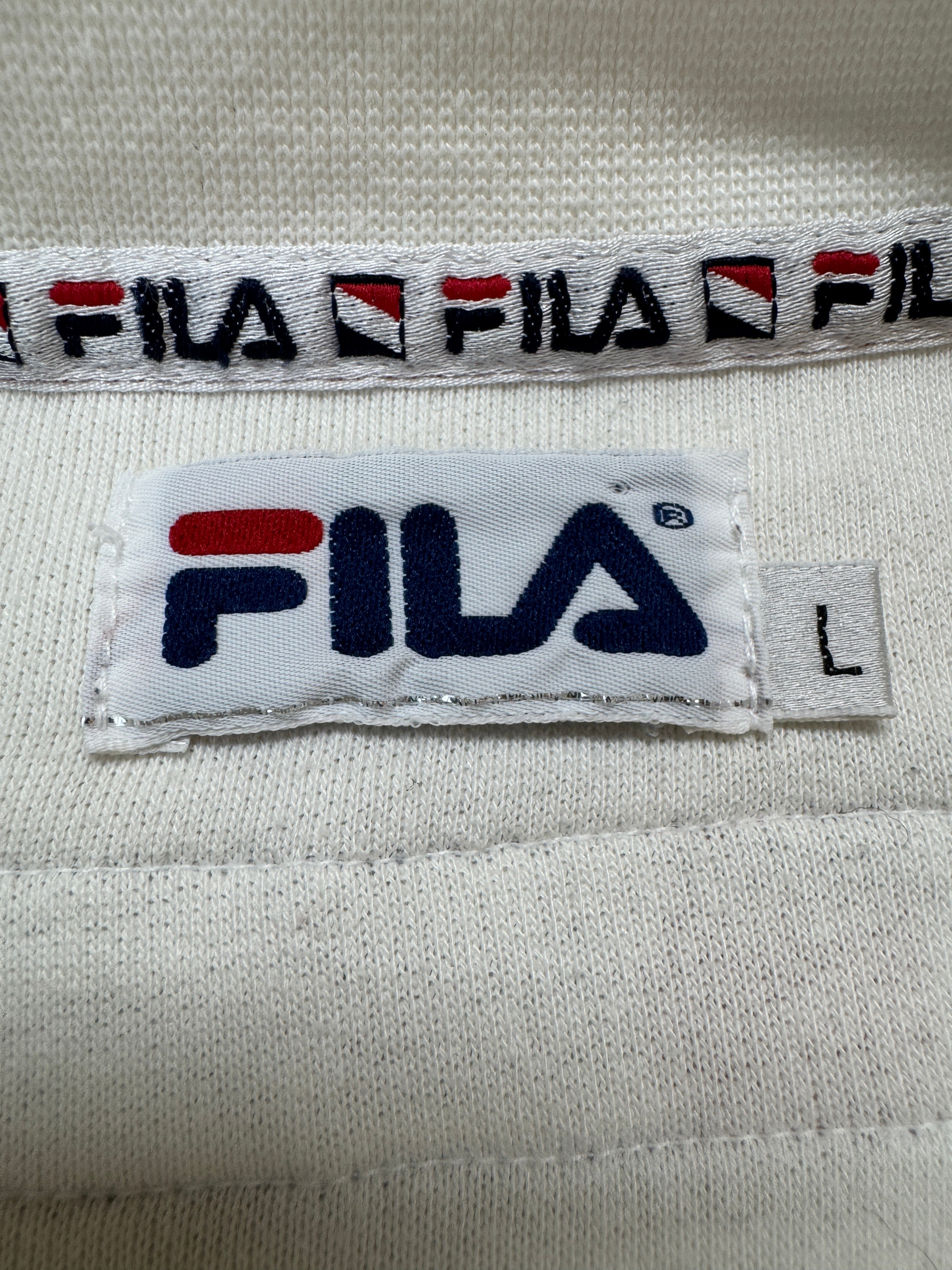 90s Fila Frottee Shirt Made In Portugal Weiß