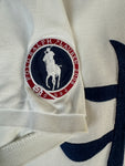 Ralph Lauren Polo Shirt Custom Fit 2008 Beijing Olympic USA Weiß L