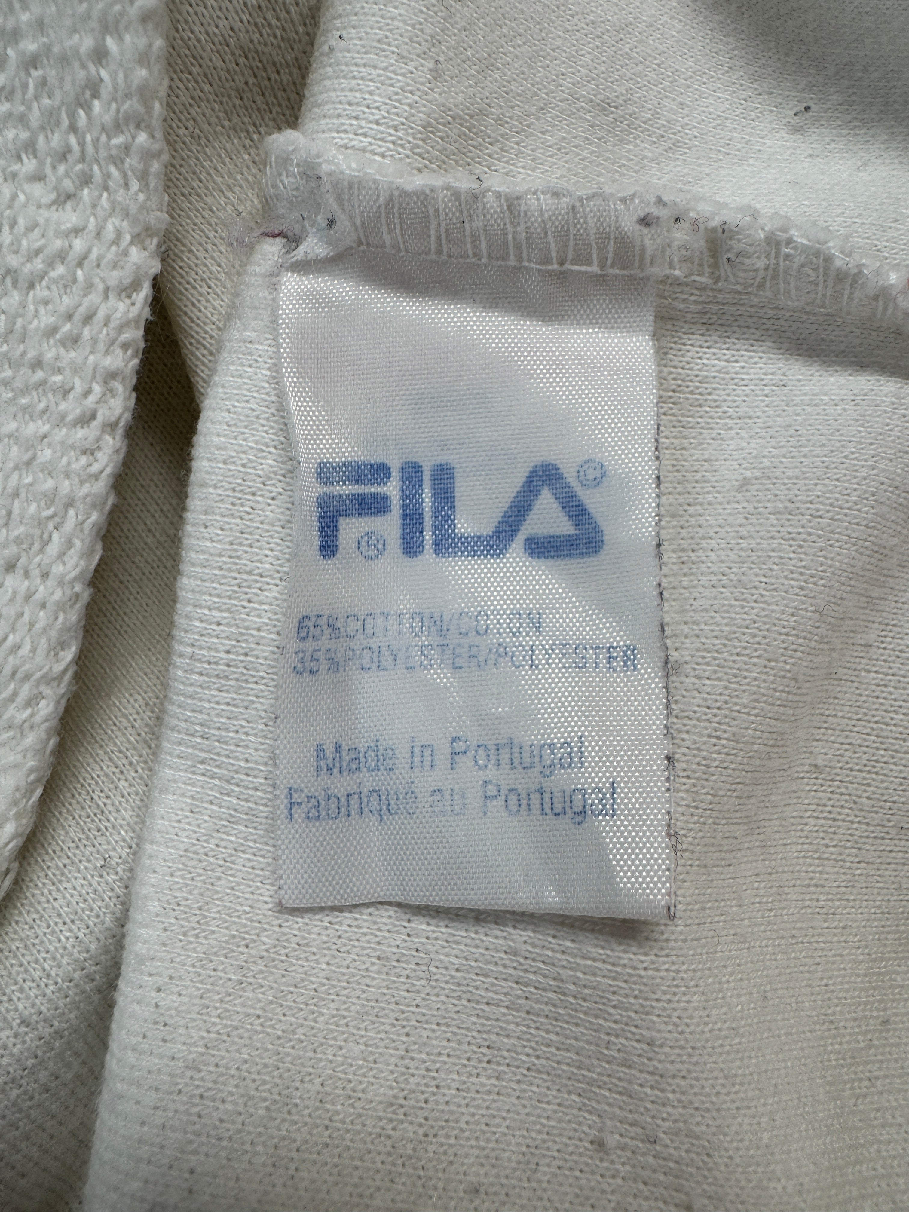 90s Fila Frottee Shirt Made In Portugal Weiß