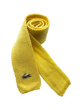 90s Lacoste Strickkrawatte Baumwolle Made In France Gelb