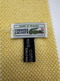90s Lacoste Strickkrawatte Baumwolle Made In France Gelb