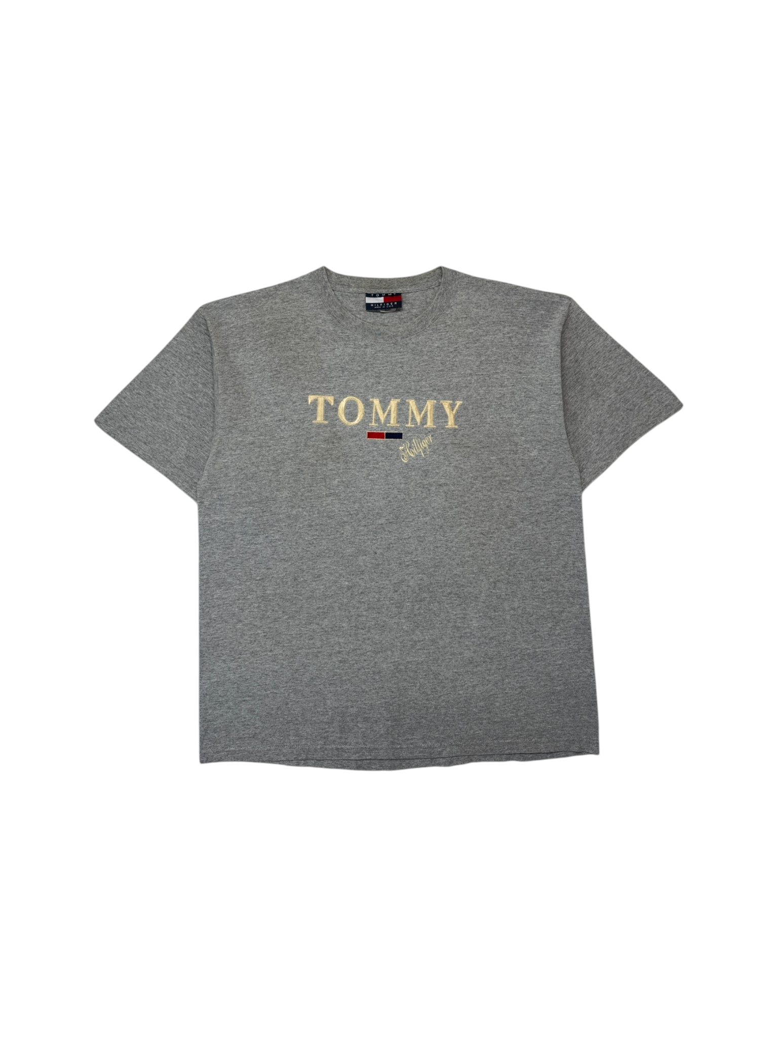 90s Tommy Hilfiger Shirt Spellout Made In USA Grau