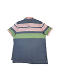 Ralph Lauren Poloshirt Custom Fit Gestreift Grün Rosa XL