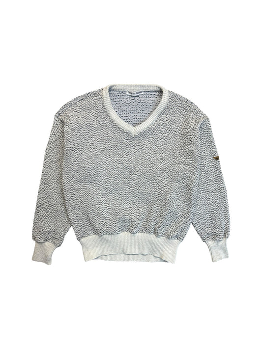 80s Giorgio Armani Strickpullover Schwarz Weiß 48 S