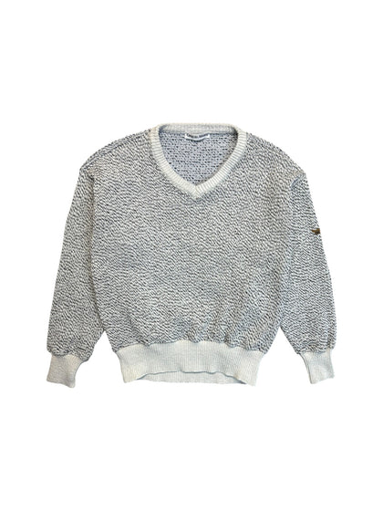 80s Giorgio Armani Strickpullover Schwarz Weiß 48 S