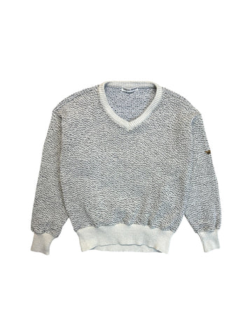 80s Giorgio Armani Strickpullover Schwarz Weiß 48 S