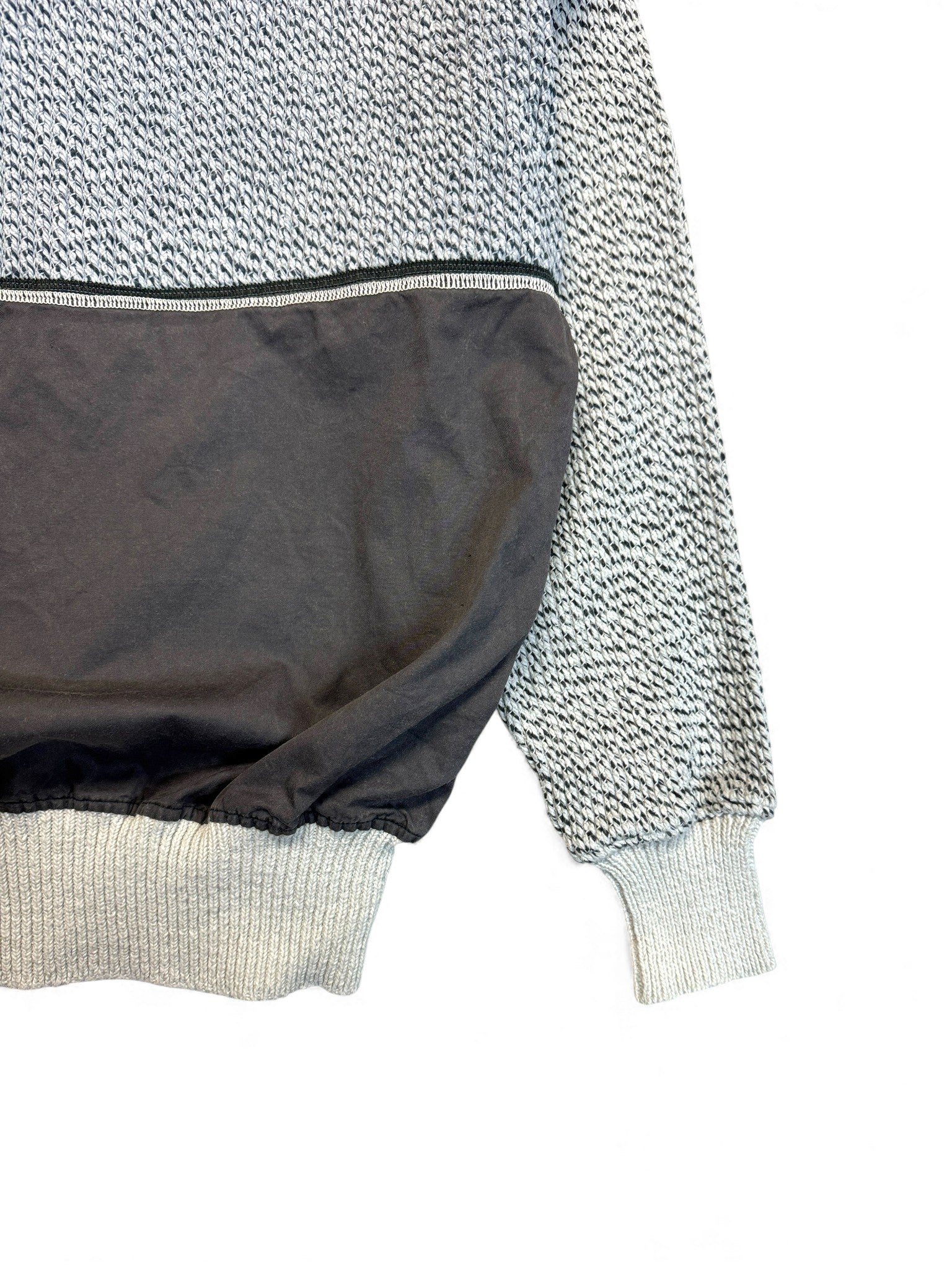 80s Giorgio Armani Strickpullover Schwarz Weiß 48 S