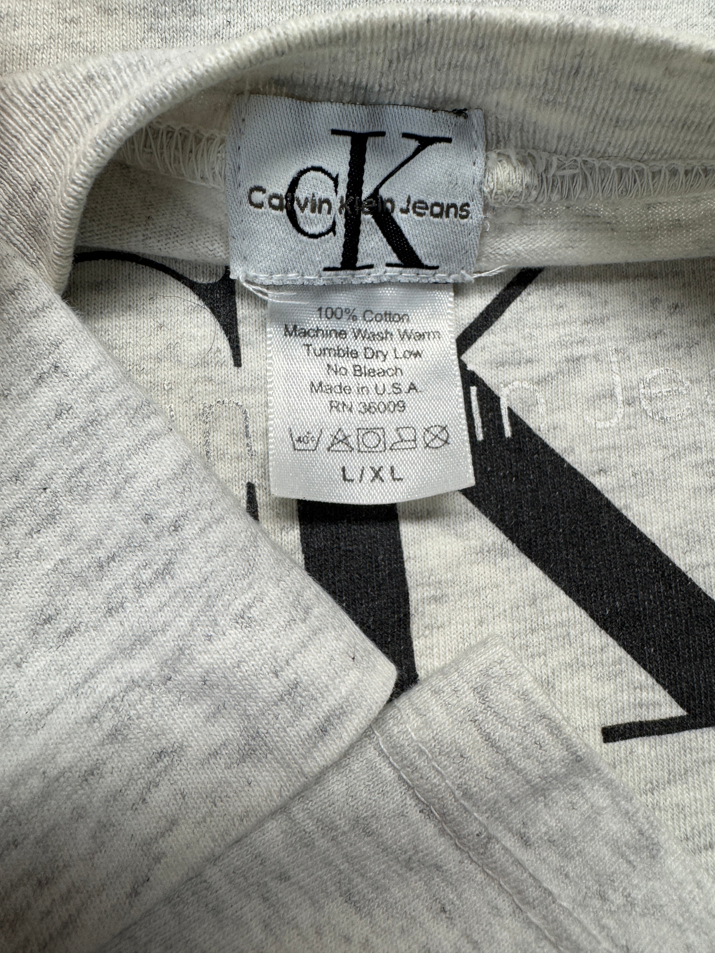 90s Calvin Klein Shirt Made In USA Single Stitch Grau