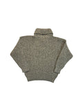 80s Giorgio Armani Schalkragen Pullover Zopfstrick Details 45% Lammwolle Made In Italy Braun Weiß 50 M