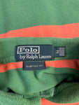 Ralph Lauren Poloshirt Custom Fit Gestreift Grün Orange M
