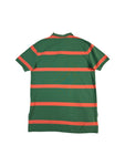 Ralph Lauren Poloshirt Custom Fit Gestreift Grün Orange M