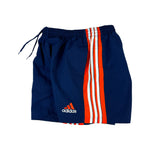 Vintage Adidas Shorts Late 90s Dunkelblau Orange (D6) M