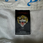 Ed Hardy Schwimmshorts 00s Y2K Print Weiß Bunt 34