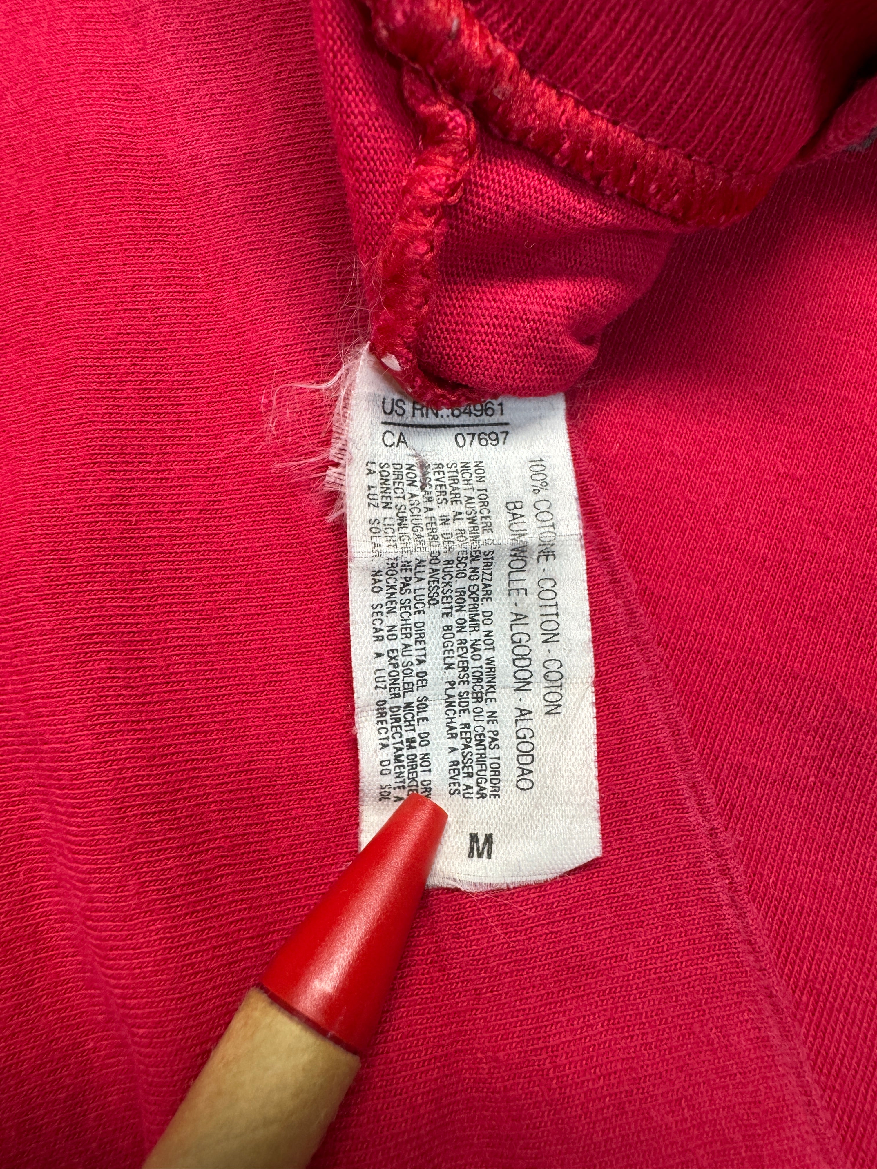 90s United Colors Of Benetton Shirt "Cities" Single Stitch Rot