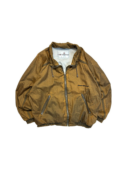 80s Cerruti Damen Sportjacke Made In Slowenien Ocker/Goldbraun 42 L