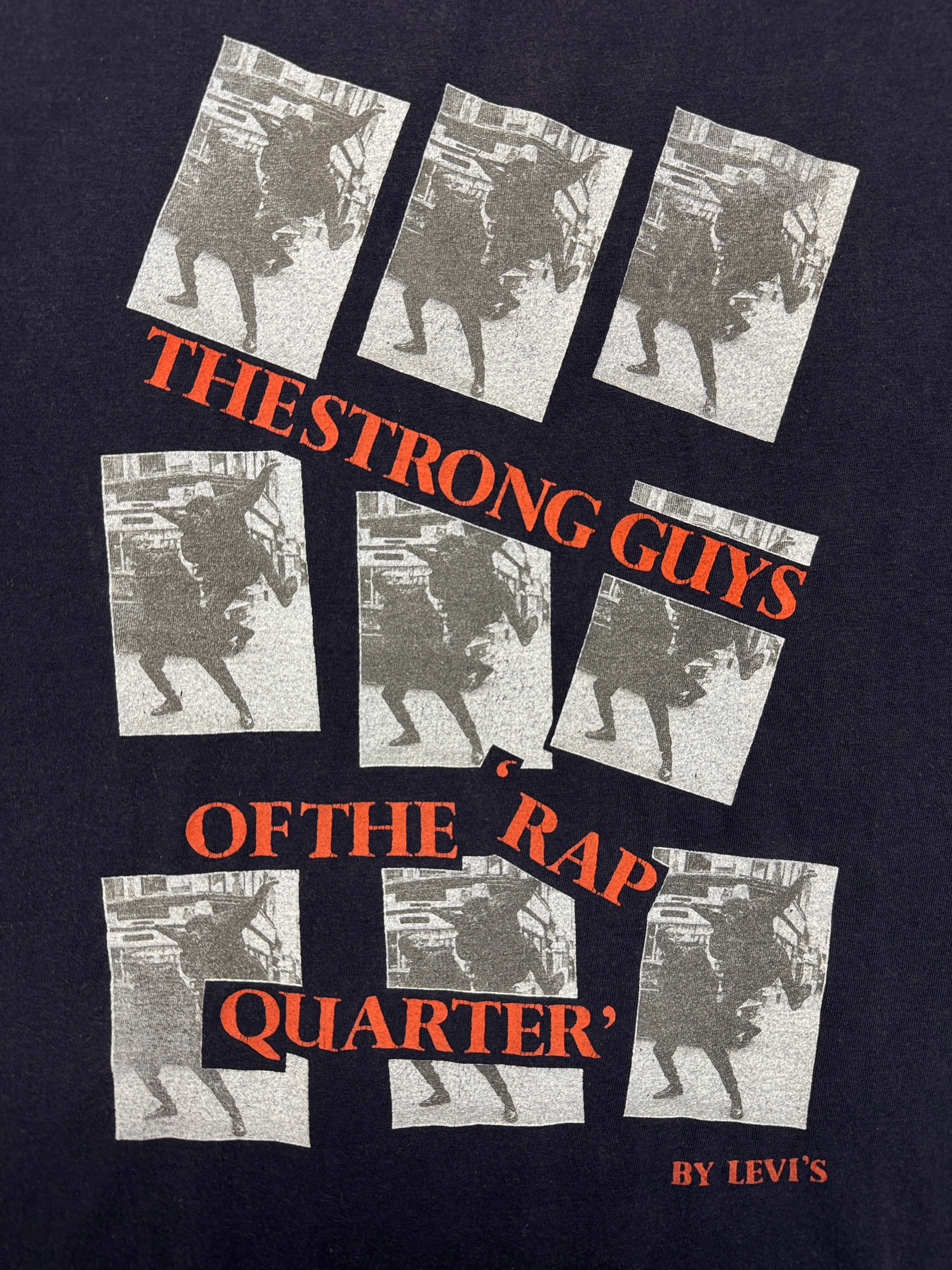 90s Levis Tanktop "Strong guys of the Rap Quarter" Dunkelblau