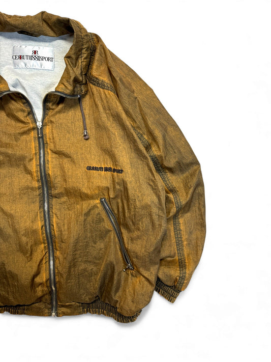 80s Cerruti Damen Sportjacke Made In Slowenien Ocker/Goldbraun 42 L