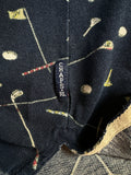 Vintage Chaps by Ralph Lauren Poloshirt Allover Print Golf Dunkelblau M