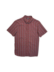Arcteryx Kurzarm Hemd Nylon Kariert Dunkelrot L