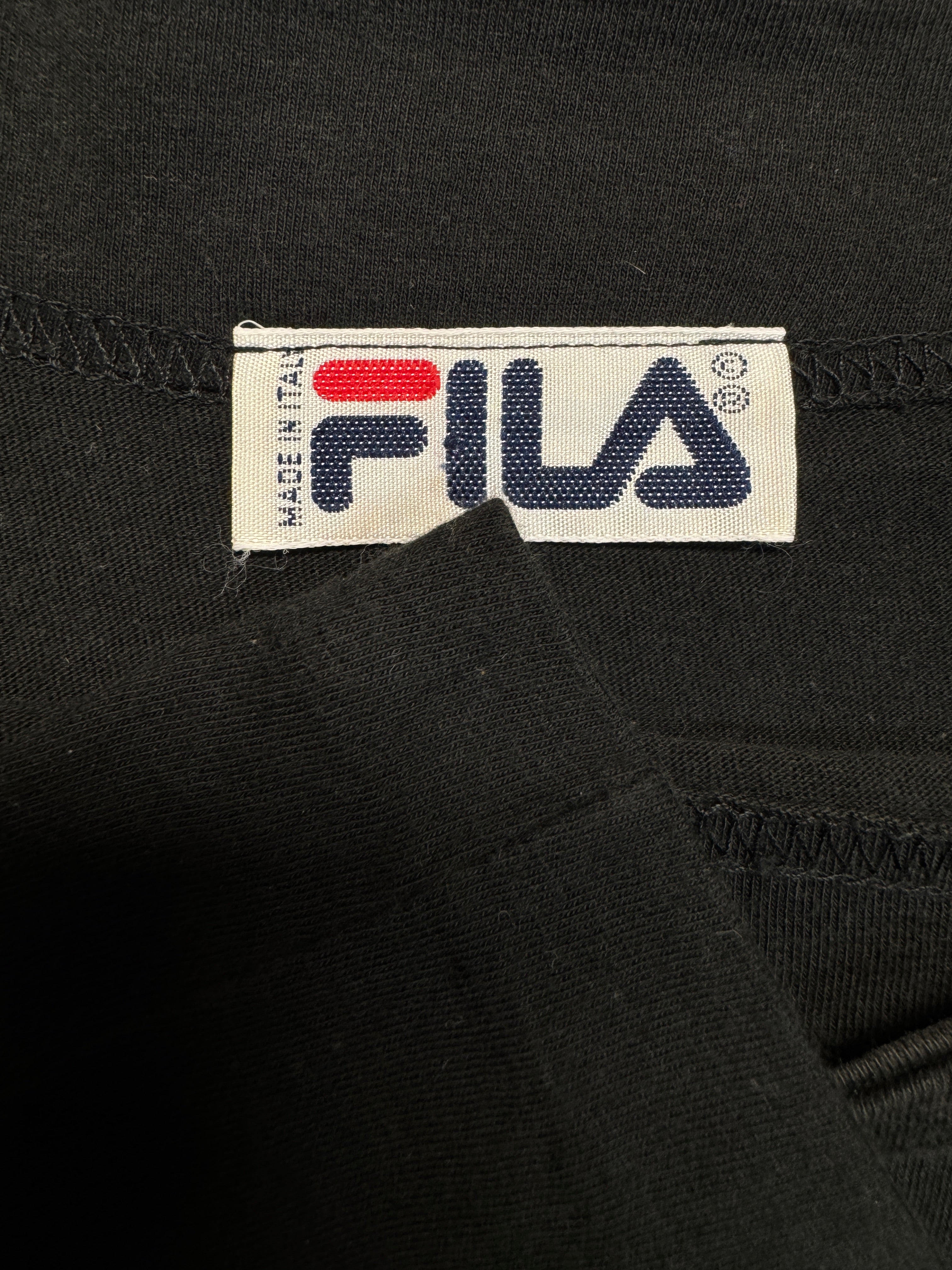 90s Fila Sea Line Shirt Single Stitch Schwarz