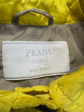 00s Prada Damenjacke Riri Zip Made In Italy Gelb 40 S