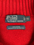Ralph Lauren Strickpullover Basic Quarter Zip Troyer Rot XL