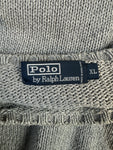 Vintage Ralph Lauren Strickpullover Basic Rundhals Made In Hong Kong Grau XL