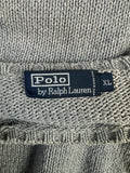 Vintage Ralph Lauren Strickpullover Basic Rundhals Made In Hong Kong Grau XL